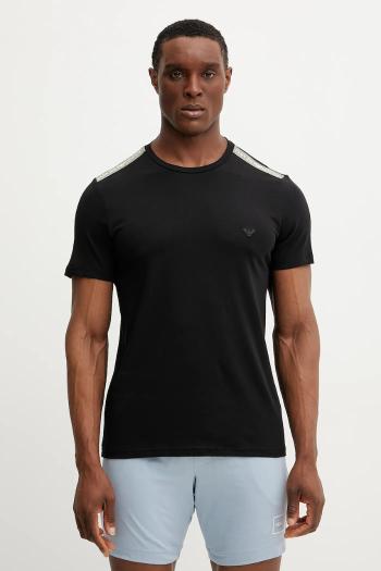 Tričko Emporio Armani Underwear pánske, čierna farba, jednofarebné, EM000384 AF10779