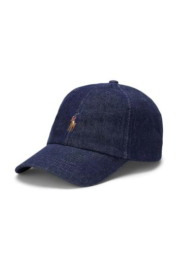 Detská bavlnená šiltovka Polo Ralph Lauren tmavomodrá farba, s nášivkou, 323952393001