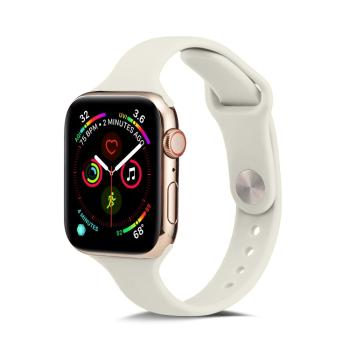 THIN Silikónový remienok Apple Watch 9 / 8 / 7 (41mm) / 6 / SE / 5 / 4 (40mm) / 3 / 2 / 1 (38mm) CREAMY WHITE