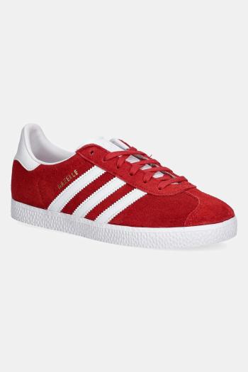 Detské semišové tenisky adidas Originals GAZELLE červená farba, IF9804