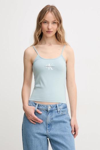 Top Calvin Klein Jeans dámsky, tyrkysová farba, J20J223105