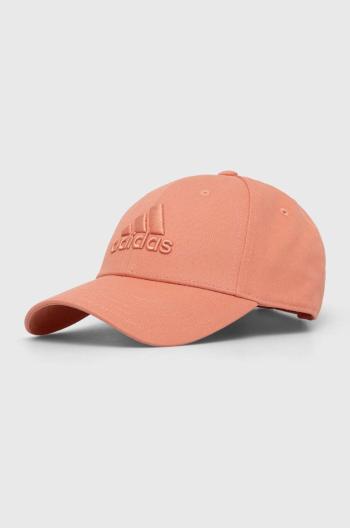 Bavlnená šiltovka adidas Performance oranžová farba, s nášivkou