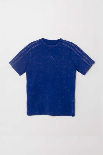 Detské bavlnené tričko adidas jednofarebné