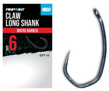 Nash háčiky claw long shank barbless 10 ks - veľkosť 6