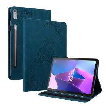 ART BUTTERFLY Peňaženkový obal pre Lenovo Tab P12 modrý