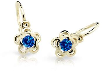 Cutie Jewellery Zlaté detské náušnice C2204-10-X-1 modrá