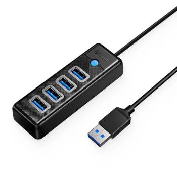 Orico PW4U-U3 HUB adaptér USB - 4x USB 3.0, čierny