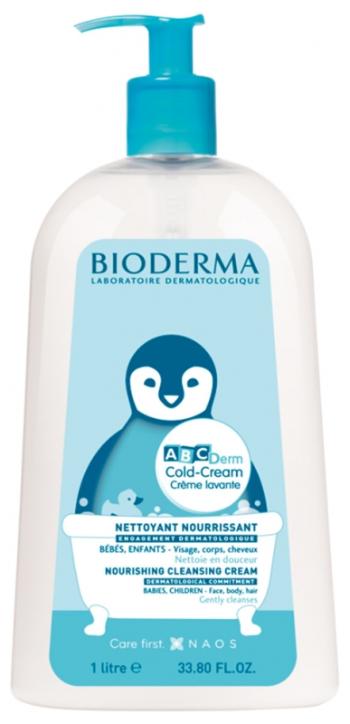 Bioderma Vyživujúci čistiaci krém ABCDerm (Nourishing Cleansing Cream) 1000 ml