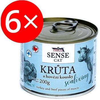 Falco Sense Cat morka a hovädzie 200 g 6 ks (8594725086026)