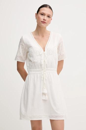 Šaty Pepe Jeans EDEN béžová farba, mini, áčkový strih, PL953699