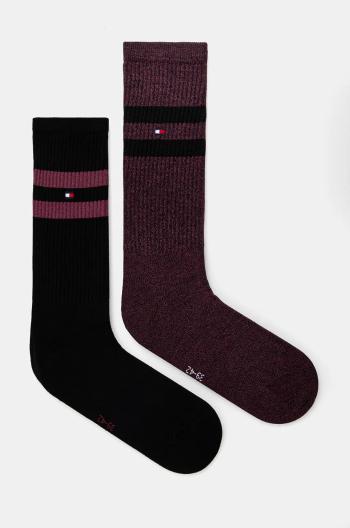 Ponožky Tommy Hilfiger 2-pak pánske, čierna farba, 701229841