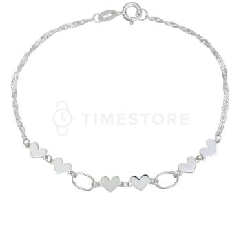 Strieborný náramok s príveskami v tvare srdca TS-BR-0061 - 30 dní na vrátenie tovaru, Garancia originality