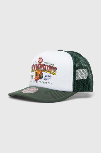 Šiltovka Mitchell&Ness Seattle Supersonics biela farba, s potlačou, HHSS7498-SSUYYPPPWHIT