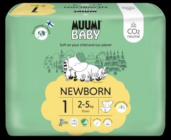 MUUMI BABY Plienky jednorázové 1 Newborn 2-5 kg, 25 ks