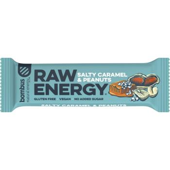 Bombus Raw Energy ovocná tyčinka príchuť Salty Caramel & Peanuts 50 g