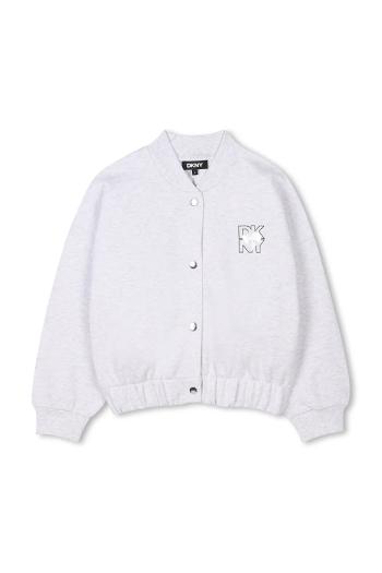 Detská bunda bomber Dkny šedá farba, D62284