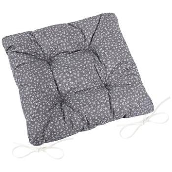 Bellatex Adela prešívaný – 40 × 40 cm, prešívaný – sivý kvietok (6299)