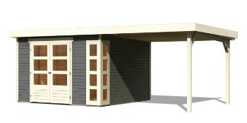 Drevený záhradný domček KERKO 6 s prístavkom 280 Lanitplast