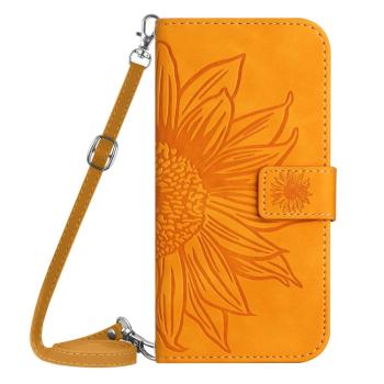 ART SUNFLOWER Peňaženkový obal so šnúrkou pre Samsung Galaxy A06 žltý
