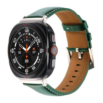 LEATHER Kožený remienok pre Samsung Galaxy Watch Ultra 47mm zelený