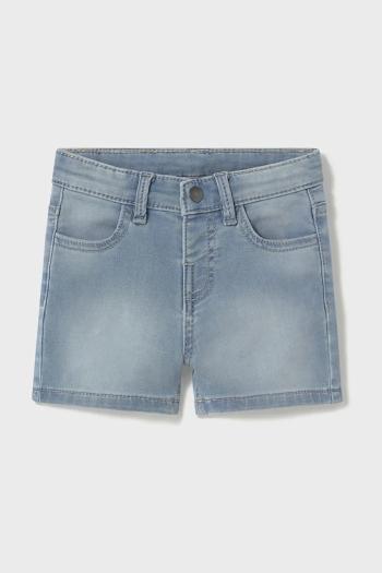 Detské rifľové krátke nohavice Mayoral soft denim nastaviteľný pás 1246