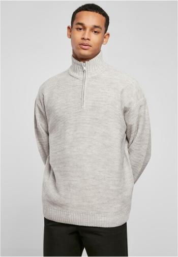 Urban Classics Knit Troyer lightgrey - XXL