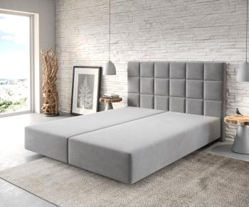 Boxspring posteľ Dream-Fine 160x200 cm z mikrovlákna sivá