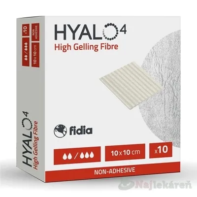 HYALO4 High Gelling Fibre krytie na rany 10x10cm 10 ks