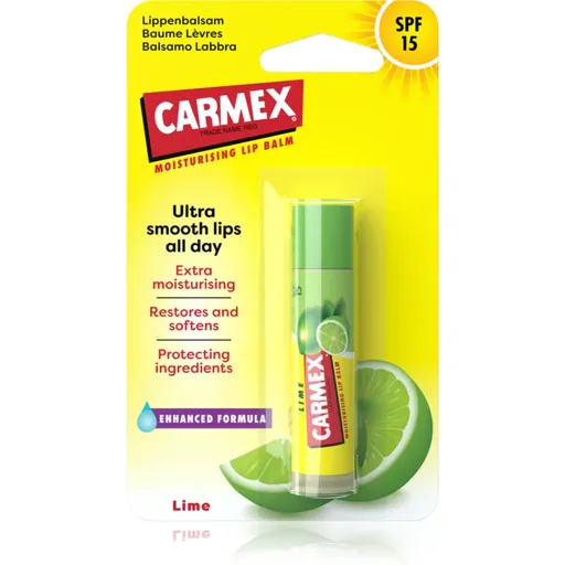 Carmex Lime Twist hydratačný balzam na pery v tyčinke SPF 15 4.25 g