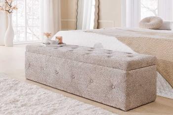 LuxD Dizajnová lavica Spectacular 140 cm šampanská