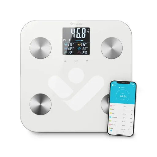 TrueLife FitScale W7 BT - Bioelektrická impedančná bluetooth váha - biela