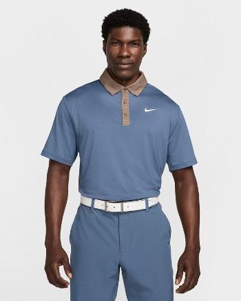 Nike Dri-Fit Tour Contrast Mens Diffused Blue/Mink Brown/White L Polo košeľa