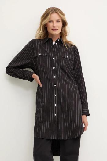 Šaty Dkny čierna farba, mini, oversize, D2G4A144