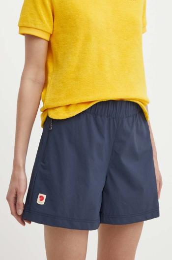 Turistické šortky Fjallraven High Coast tmavomodrá farba, jednofarebné, vysoký pás, F87034