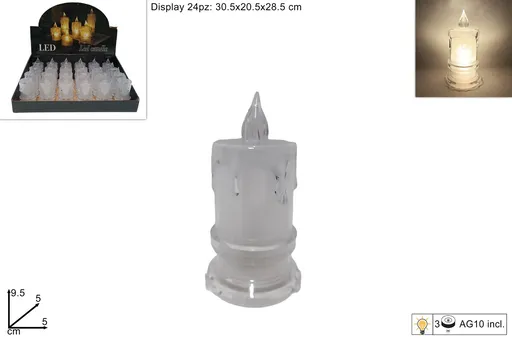 MAKRO - Sviečka 5x9,5cm LED