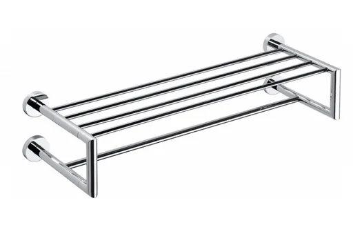 SAPHO - X-ROUND polička na uteráky dvojitá 600, chróm XR416