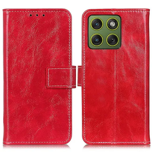 RETRO Peňaženkový obal Motorola Edge 70 červený