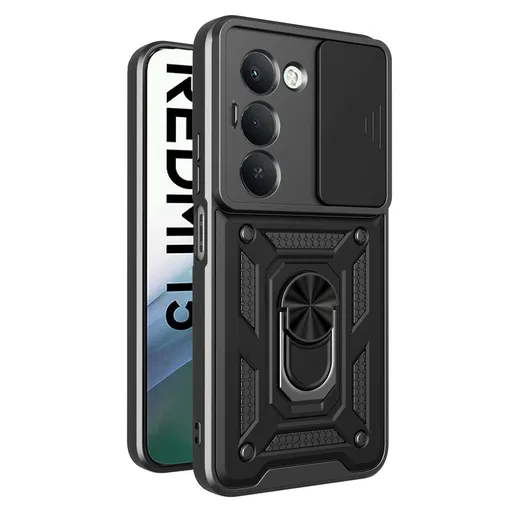 RING CAMERA Kryt s držiakom pre Xiaomi Redmi 15 / Redmi 15 5G čierny