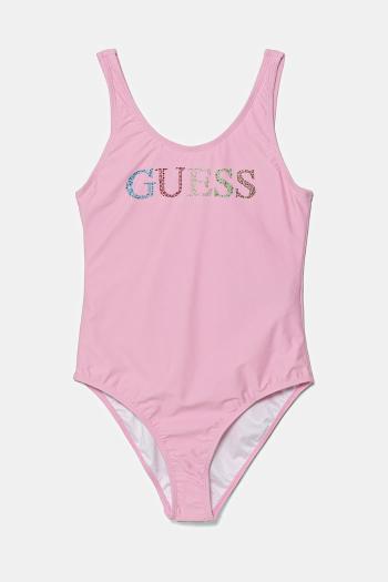 Jednodielne detské plavky Guess ružová farba, J5GZ01 KCA60