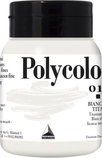 Maimeri Vynil Polycolor Akrylová farba Titanium White 018 500 ml 1 ks