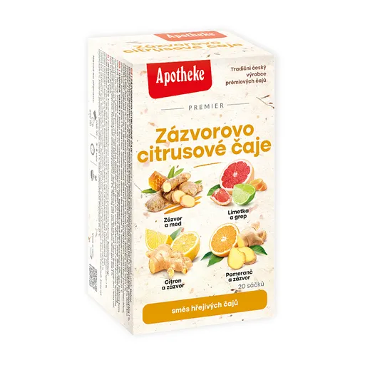 APOTHEKE Premier zázvorovo citrusové čaje 20 sáčkov