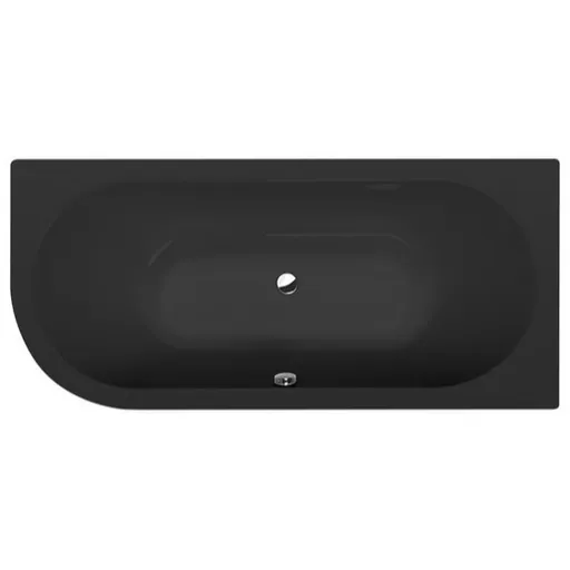 Polysan VIVA R asymetrická vaňa 80x175 cm akrylát pravá čierna 78119BM