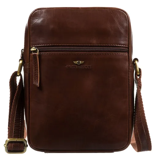 Pánska hnedá kožená crossbody taška – kompaktná, praktická a štýlová
