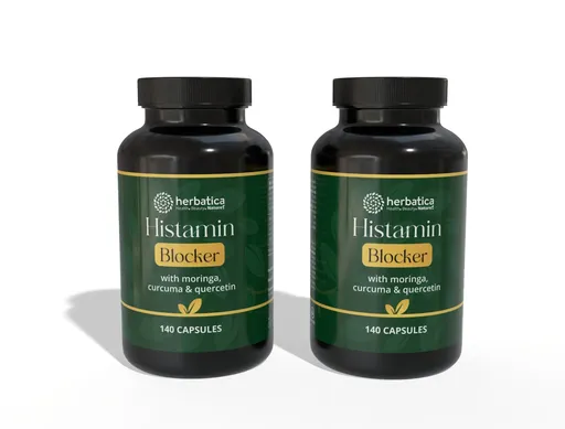 Zvýhodnený set: 2 x Histamin blocker s moringou, kurkumou a kvercetínom - 140 kapsúl - Herbatica