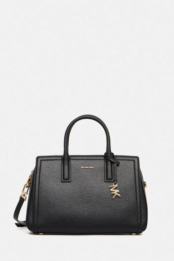 Kožená kabelka MICHAEL Michael Kors LAILA čierna farba, 30R5G9IS6L