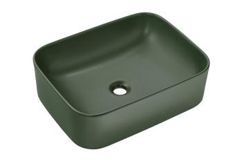 ArtCom Keramické umývadlo KAMA MFG-50 | zelený mat 50 cm