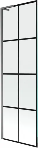 MEXEN/S - Next L vaňová zástena FIX 60 x 150, čierna vzor, grafit metal 895-060-000-03-77-95