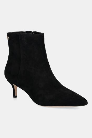 Semišové topánky Lauren Ralph Lauren Mckay Bt Hl čierna farba, na vysokom podpätku, 802967779001