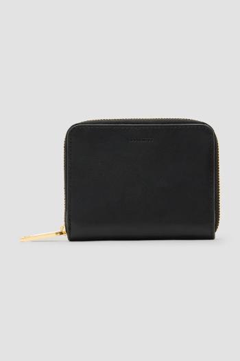 Kožená peňaženka AllSaints LENA HEX dámska, čierna farba, W130XC