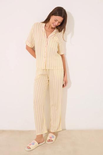 Pyžamo women'secret dámske, žltá farba, 3139866